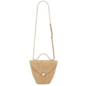 Flattered 'Evelina' Cream Suede Bag